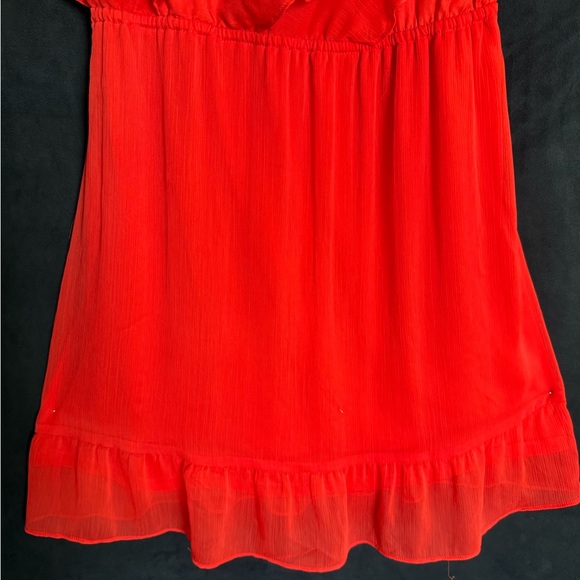 Vibrant Red Ruffle Dress - Picture 3 of 4